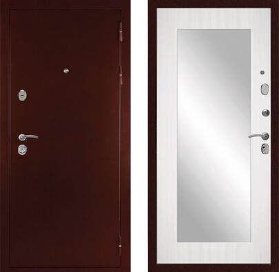 Входная дверь Дверь Сударь С-503 Сандал белый с зеркалом в Луге