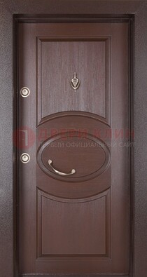 Коричневая входная дверь c МДФ панелью ЧД-36 в частный дом в Луге