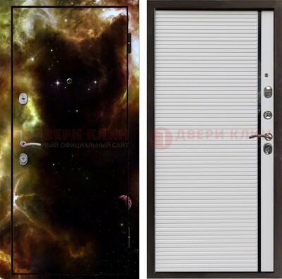 Стальная дверь с фотопечатью космоса ДФ-14 в Луге