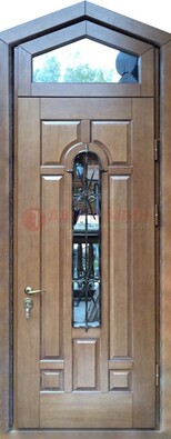 Железная дверь Винорит с фрамугой для частного дома ДФГ-34 в Луге