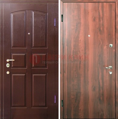 Офисная входная дверь с МДФ ламинат внутри ДМ-101 в Саратове