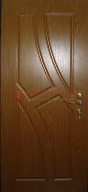 Коричневая железная дверь с МДФ ДМ-106 в Луге