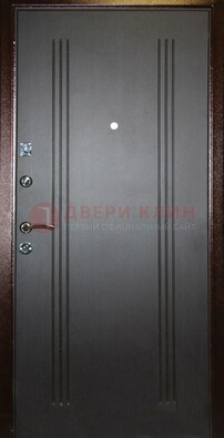 Черная железная дверь с МДФ ДМ-180 в Луге