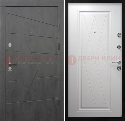 Темная железная дверь МДФ с рисунком ДМ-194 в Луге