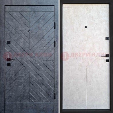Темная железная дверь с филенчатой МДФ Миланский орех ДМ-217 в Луге