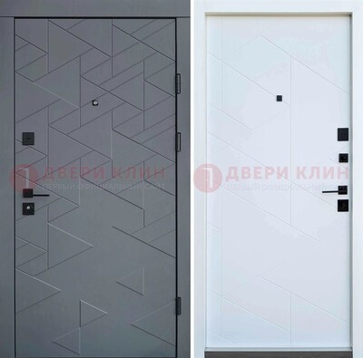 Черная металлчисекая филенчатая дверь с МДФ Венге ДМ-224 в Луге