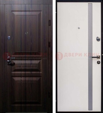 Филенчатая светлая входная дверь c МДФ Венге светлый ДМ-254 в Луге