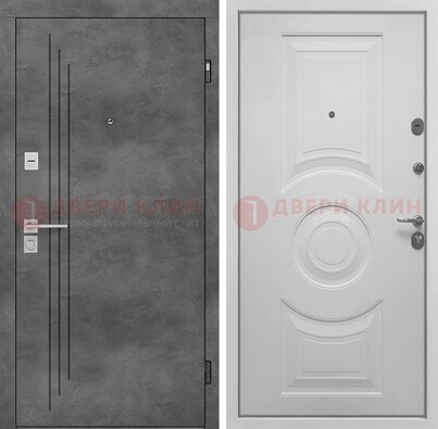 Металлическая коричневая дверь с МДФ Махагон внутри ДМ-287 в Луге