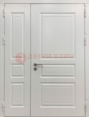 Полуторная светлая металлическая дверь с МДФ ДМ-336 в Луге