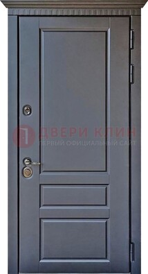Тёмная входная дверь для коттеджа с МДФ ДМ-528 в Луге