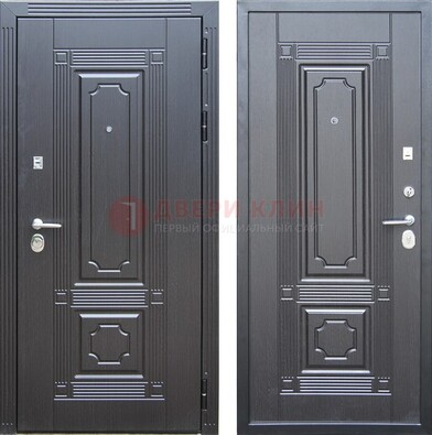 Декоративная серая металлическая дверь с МДФ ДМ-57 в Луге