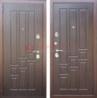 Теплая металлическая дверь с МДФ с двух сторон ДМ-80 в Луге