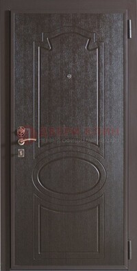 Темная металлическая дверь с МДФ ДМ-88 для частного дома в Луге