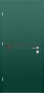 Зеленая стальная дверь с нитроэмалью ДН-6 в Мурманске