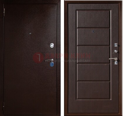 Темная входная дверь с порошковым окрасом ДП-113 в Луге