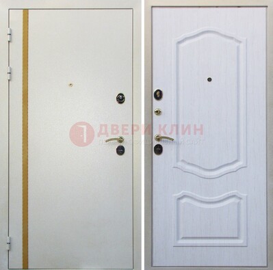 Белая входная дверь с порошковым напылением ДП-136 в Луге