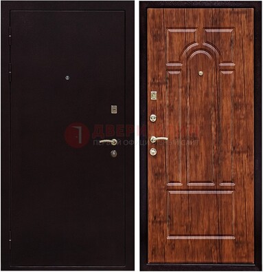 Темная железная дверь с порошковым покрытием ДП-194 в Луге