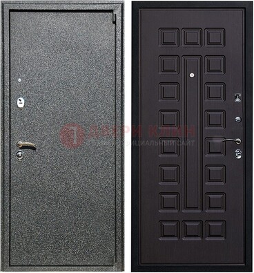 Черная стальная дверь с порошковым покрытием ДП-196 в Уфе