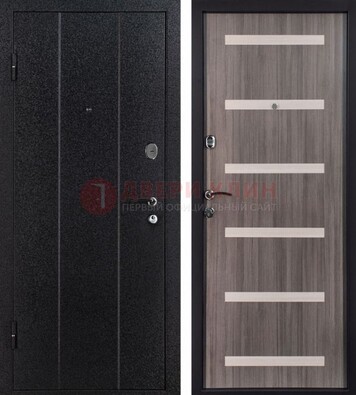 Черная стальная дверь с порошковым окрасом ДП-199 в Луге