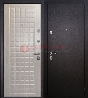 Черная входная дверь с порошковым покрытием ДП-206 в Луге
