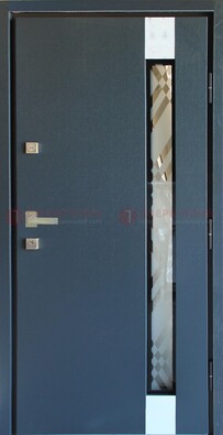 Стальная дверь с порошковым покрытием и МДФ Миланский орех ДП-216 в Луге