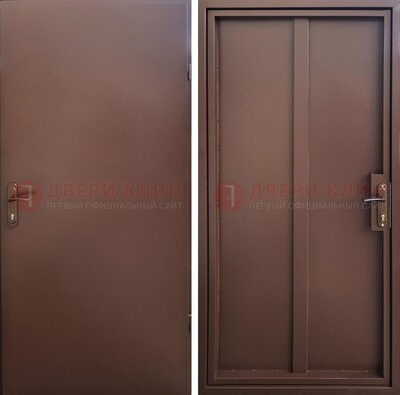 Железная дверь с порошковым покрытием и МДФ Капучино ДП-253 в Луге