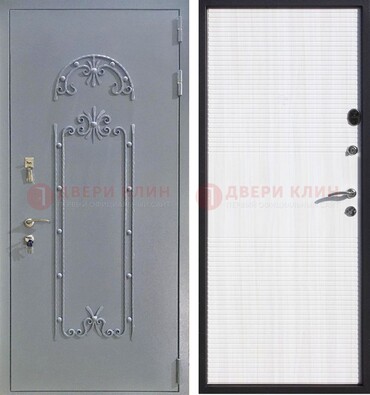 Черная входная дверь с порошковым покрытием ДП-67 в Луге
