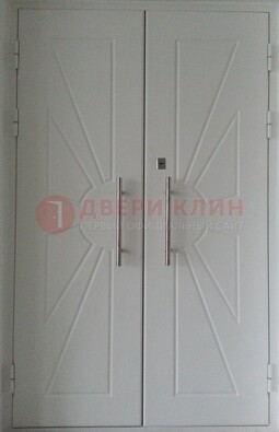 Парадная двухстворчатая дверь с фрезерованным МДФ ДПР-14 в Луге