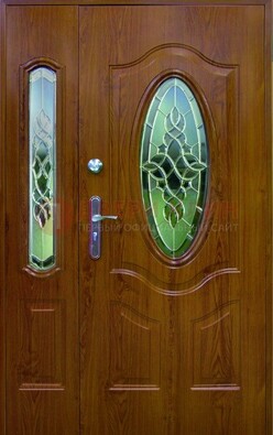 Парадная дверь со стеклянными вставками ДПР-73 для дома в Луге