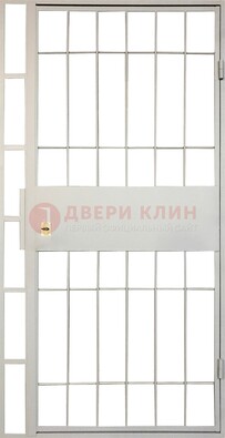 Железная решетчатая дверь в белом цвете ДР-19 в Луге