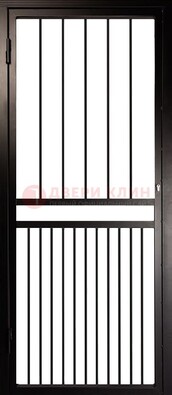 Коричневая одностворчатая железная решетчатая дверь ДР-24 в Луге