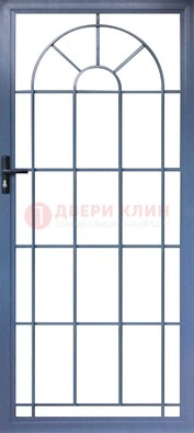 Синяя металлическая решетчатая дверь ДР-28 в Луге