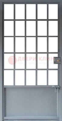 Металлическая решетчатая дверь в сером цвете ДР-7 в Луге