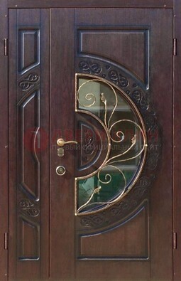 Полуторная железная дверь Винорит в классическом стиле ДСК-272 в Луге