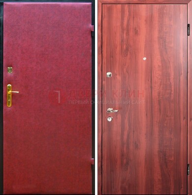 Красная входная дверь с винилискожей ДВ-30 в Луге