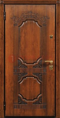 Коричневая входная дверь с виноритом ДВТ-13 в Луге