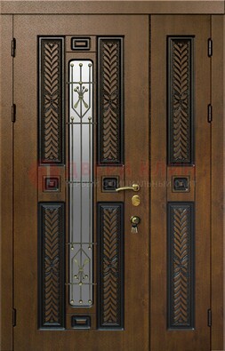 Полуторная входная дверь с виноритом ДВТ-169 в Луге
