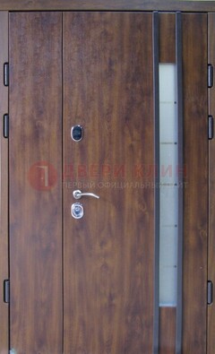 Стальная дверь с виноритом и стеклом ДВТ-187 в Луге