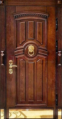 Входная дверь с виноритом в коричневом цвете ДВТ-236 в Луге