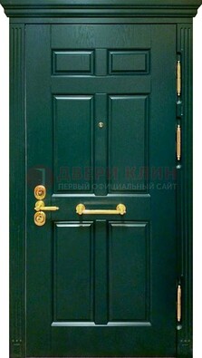Классическая зеленая дверь с виноритом на улицу ДВТ-248 в Луге