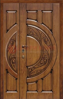 Коричневая входная дверь с виноритом ДВТ-5 в Луге