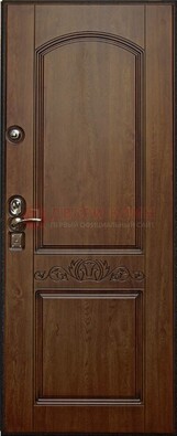 Коричневая железная дверь с виноритом ДВТ-9 в Луге