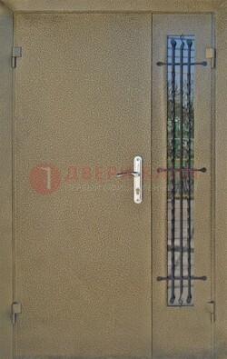 Тамбурная дверь Порошок со стеклом и ковкой ПЛ-20 в Луге